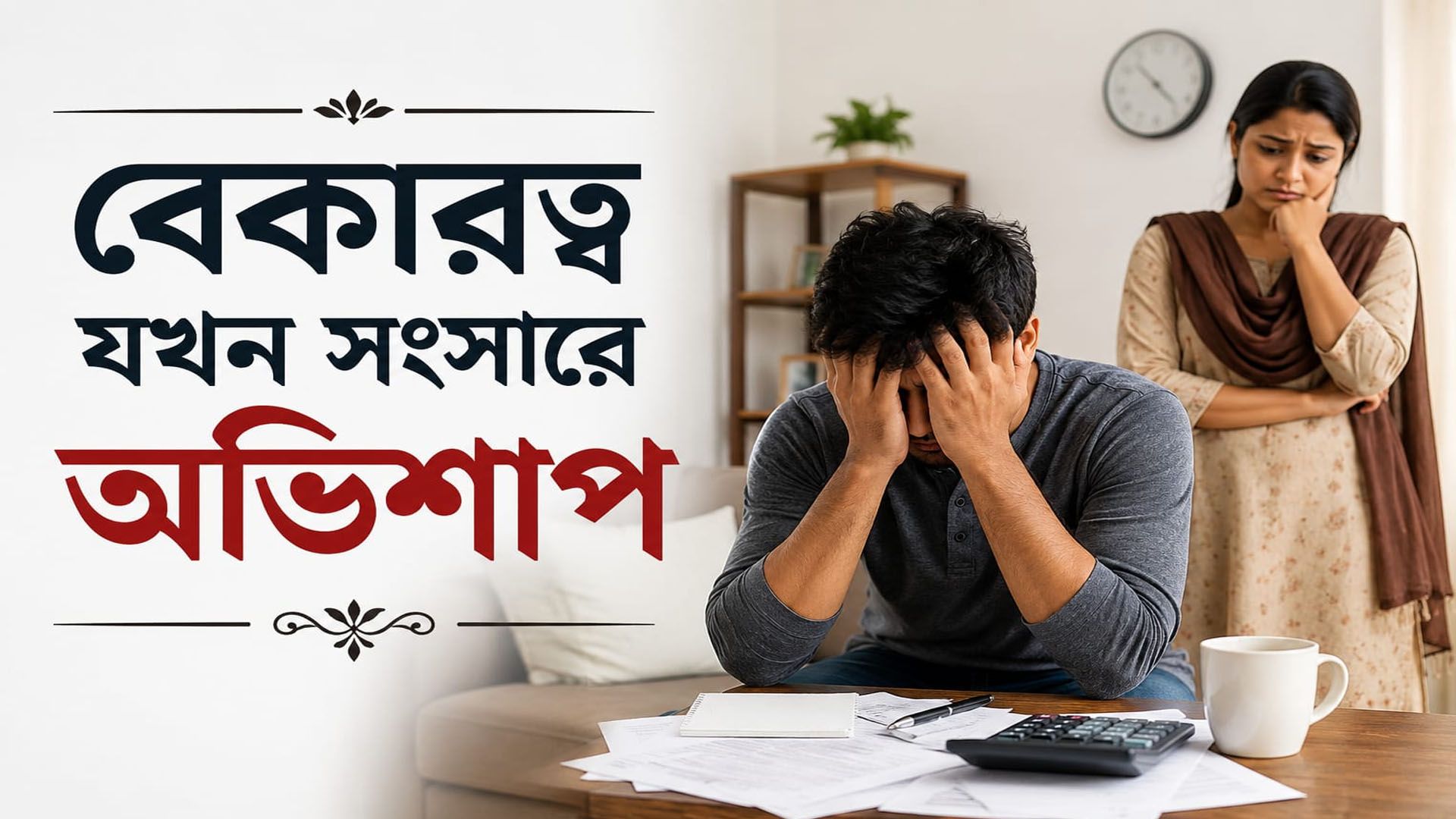 স্বামীর বেকারত্ব যখন সংসারের অভিশাপ