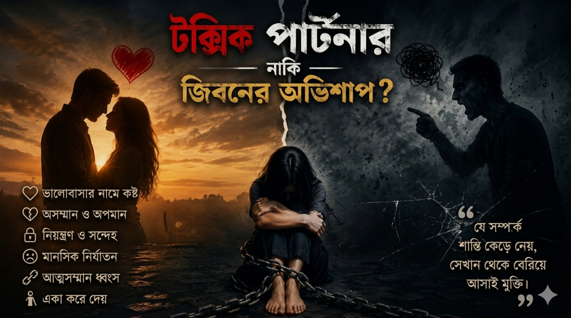টক্সিক পার্টনার : জীবনের অভিশাপ